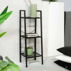 HOMLA Regal Malmi Metalowy 35X35X101,5 Cm Czarny New