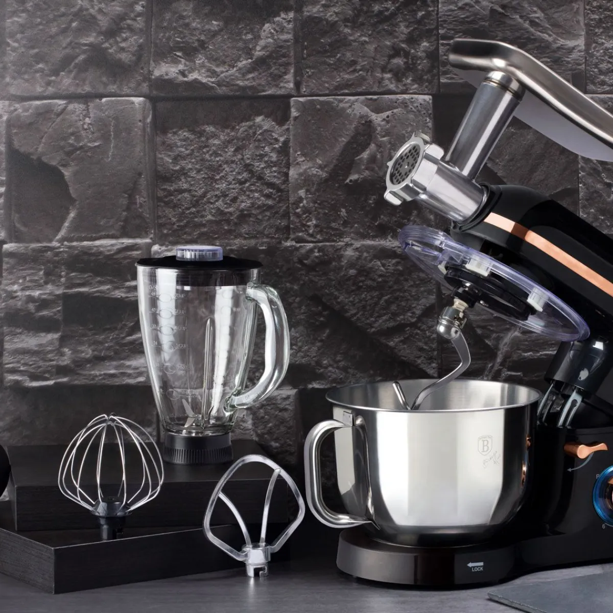 BERLINGER HAUS Robot Kuchenny Black Rose/Monaco Wielofunkcyjny 1400 W Czarny Sale