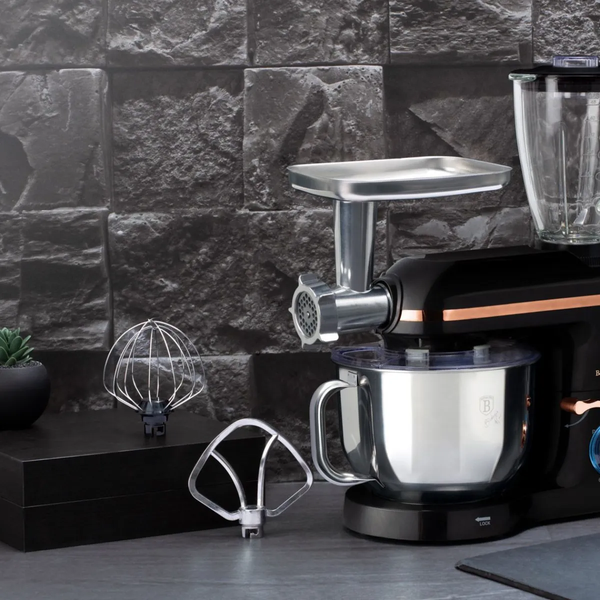 BERLINGER HAUS Robot Kuchenny Black Rose/Monaco Wielofunkcyjny 1400 W Czarny Sale