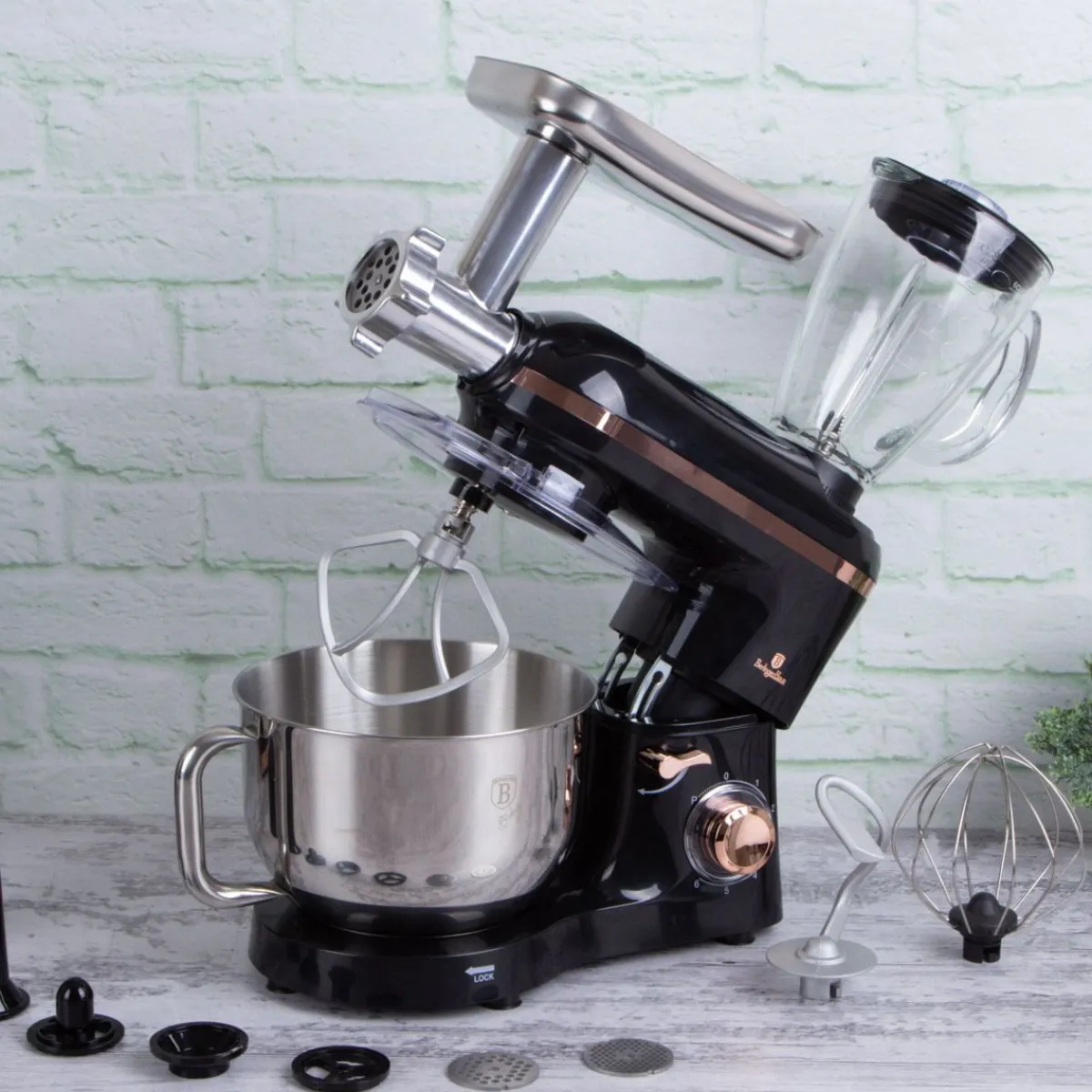 BERLINGER HAUS Robot Kuchenny Black Rose/Monaco Wielofunkcyjny 1400 W Czarny Sale