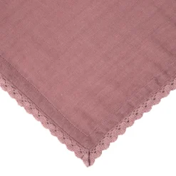 HOMLA Serwetka Elin Muslinowa Z Koronkowa Lamowka Rozowa 40X40 Discount