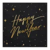 PARTYDECO Serwetki New Year Papierowe Czarne 20 Szt. 16,5X16,5 Cm Czarny Discount