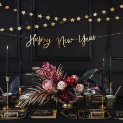 PARTYDECO Serwetki New Year Papierowe Czarne 20 Szt. 16,5X16,5 Cm Czarny Discount
