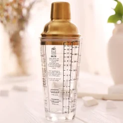 HOMLA Shaker Alcole Ze Zlotym Wieczkiem 0,4 L Przezroczysty Online