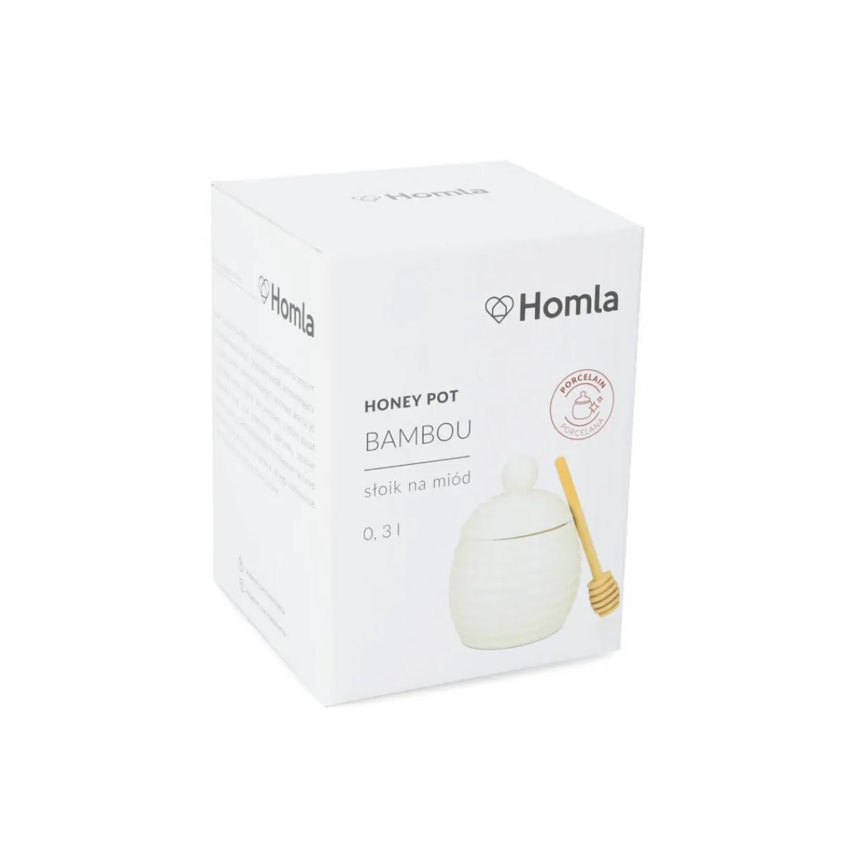 HOMLA Sloik Fincan Na Miod 0,3 L Bialy Clearance