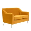 HOMLA Sofa Avant Sofa 2-Osobowa, Welurowa Musztardowa 127X82X81.5 Cm New