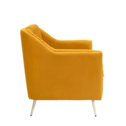 HOMLA Sofa Avant Sofa 2-Osobowa, Welurowa Musztardowa 127X82X81.5 Cm New