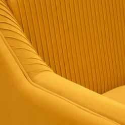 HOMLA Sofa Avant Sofa 2-Osobowa, Welurowa Musztardowa 127X82X81.5 Cm New