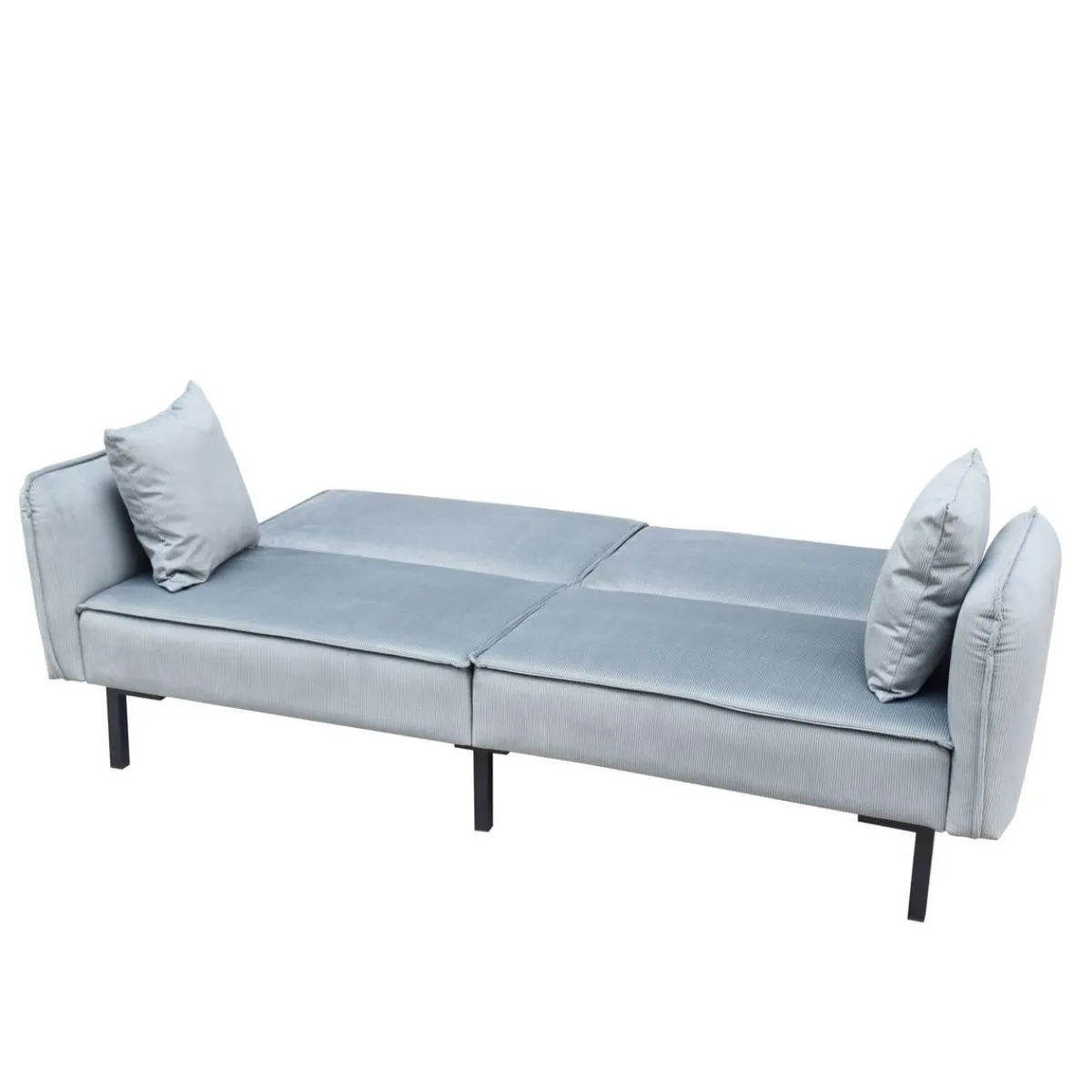 HOMLA Sofa Canto 3-Osobowa, Z Funkcja Spania, Welurowa Szara 199X90X85 Cm Online