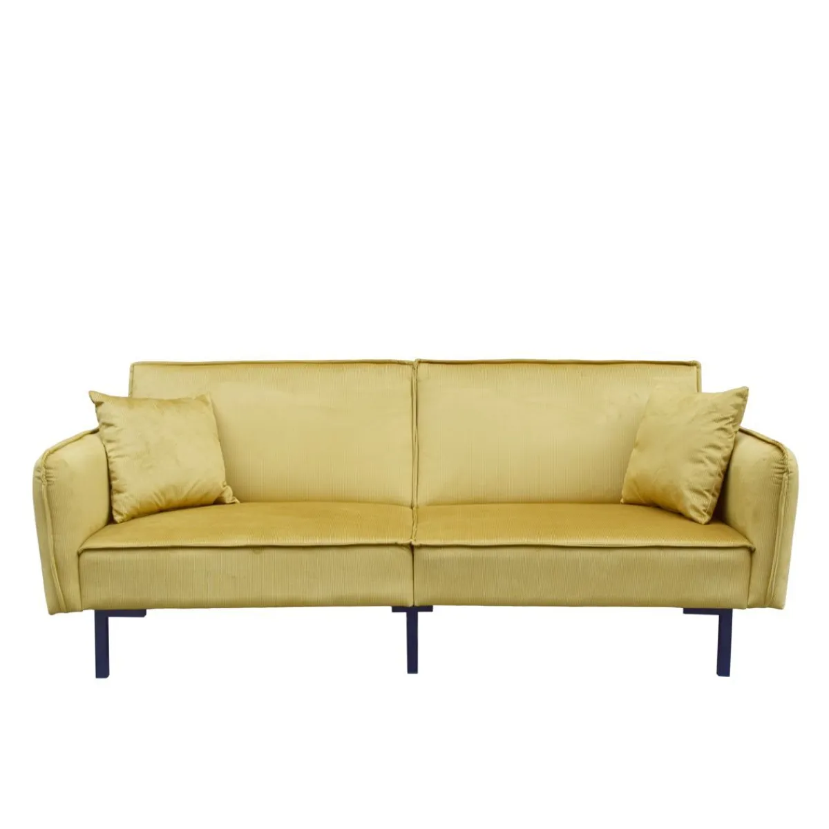 HOMLA Sofa Canto 3-Osobowa, Z Funkcja Spania, Welurowa Musztardowa 199X90X85 Cm Outlet