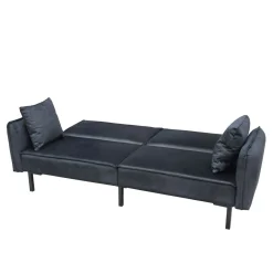 HOMLA Sofa Canto 3-Osobowa, Z Funkcja Spania, Welurowa Czarna 199X90X85 Cm Online