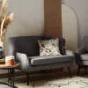 HOMLA Sofa Ella W Tkaninie Ciemnoszara 122X70X84 Cm Szary Online