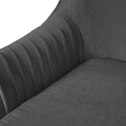 HOMLA Sofa Ella W Tkaninie Ciemnoszara 122X70X84 Cm Szary Online