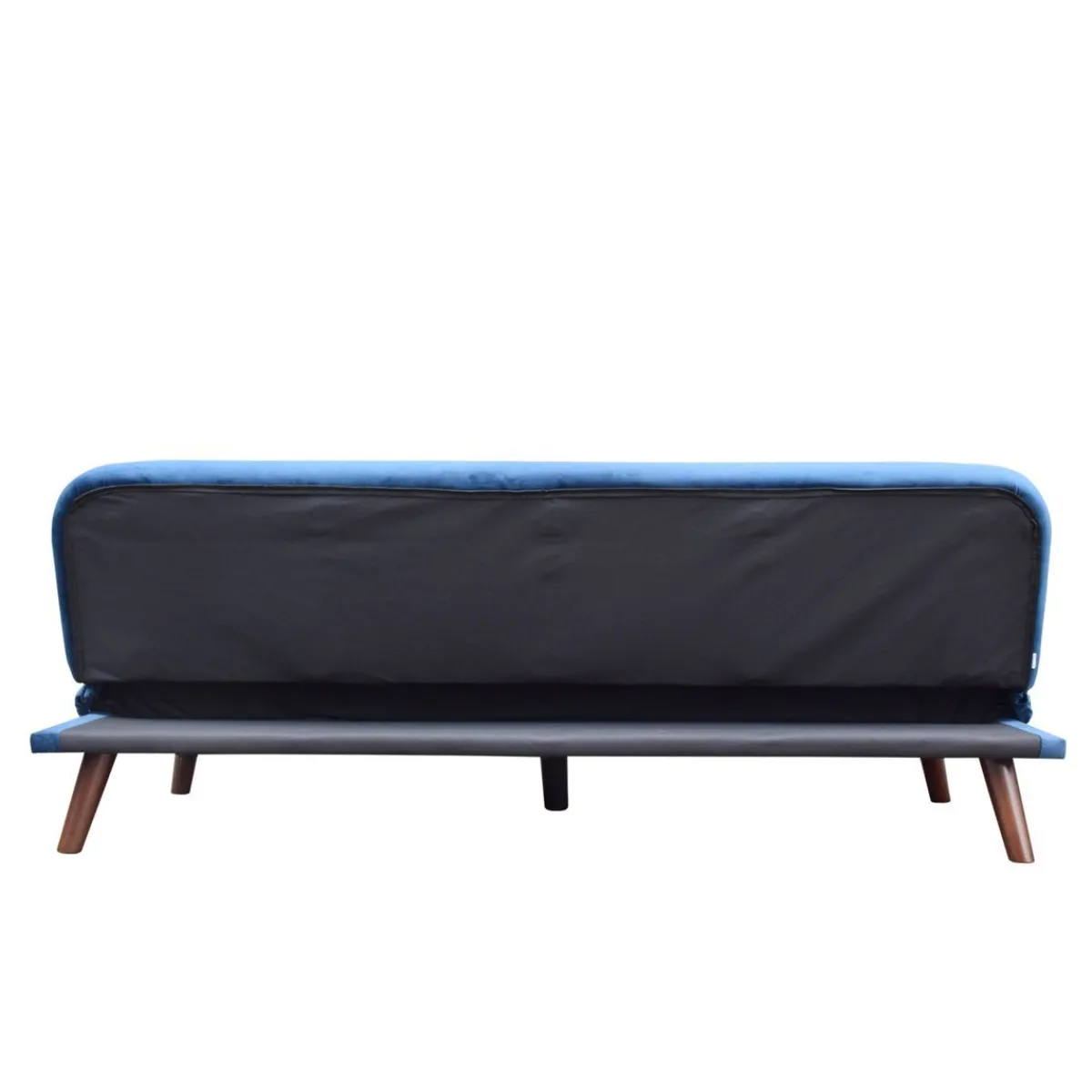 HOMLA Sofa Rinko Sofa 3-Osobowa, Z Funkcja Spania, Welurowa Granatowa 195X81X74 Cm Hot