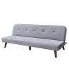 HOMLA Sofa Rinko Sofa 3-Osobowa, Z Funkcja Spania, Welurowa Ciemnoszara 195X81X74 Cm Outlet
