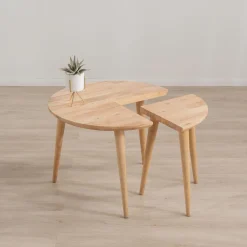 HOMLA Stolik Kawowy Harmoni Naturalny 59X59X42 Cm Clearance