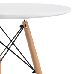 HOMLA Stol Tavolo Naturalny Z Bialym Blatem 60 48Cm Clearance