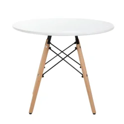 HOMLA Stol Tavolo Naturalny Z Bialym Blatem 80X72Cm Hot