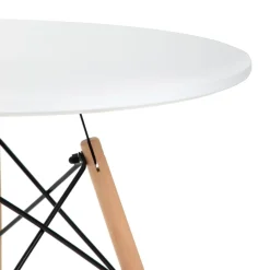 HOMLA Stol Tavolo Naturalny Z Bialym Blatem 80X72Cm Hot
