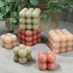 HOMLA Swieca Bubble Jasnorozowa 6X6X6 Cm Rozowy Hot