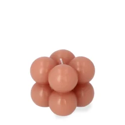 HOMLA Swieca Bubble Rozowa 6X6X6 Cm Rozowy
