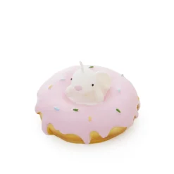 HOMLA Swieca Wielkanocna Lapin Donut Z Krolikiem 8,5 Cm Rozowy