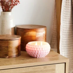 HOMLA Swieca Zapachowa Serenity Rose & Linen Cotton 270 G Rozowy Sale