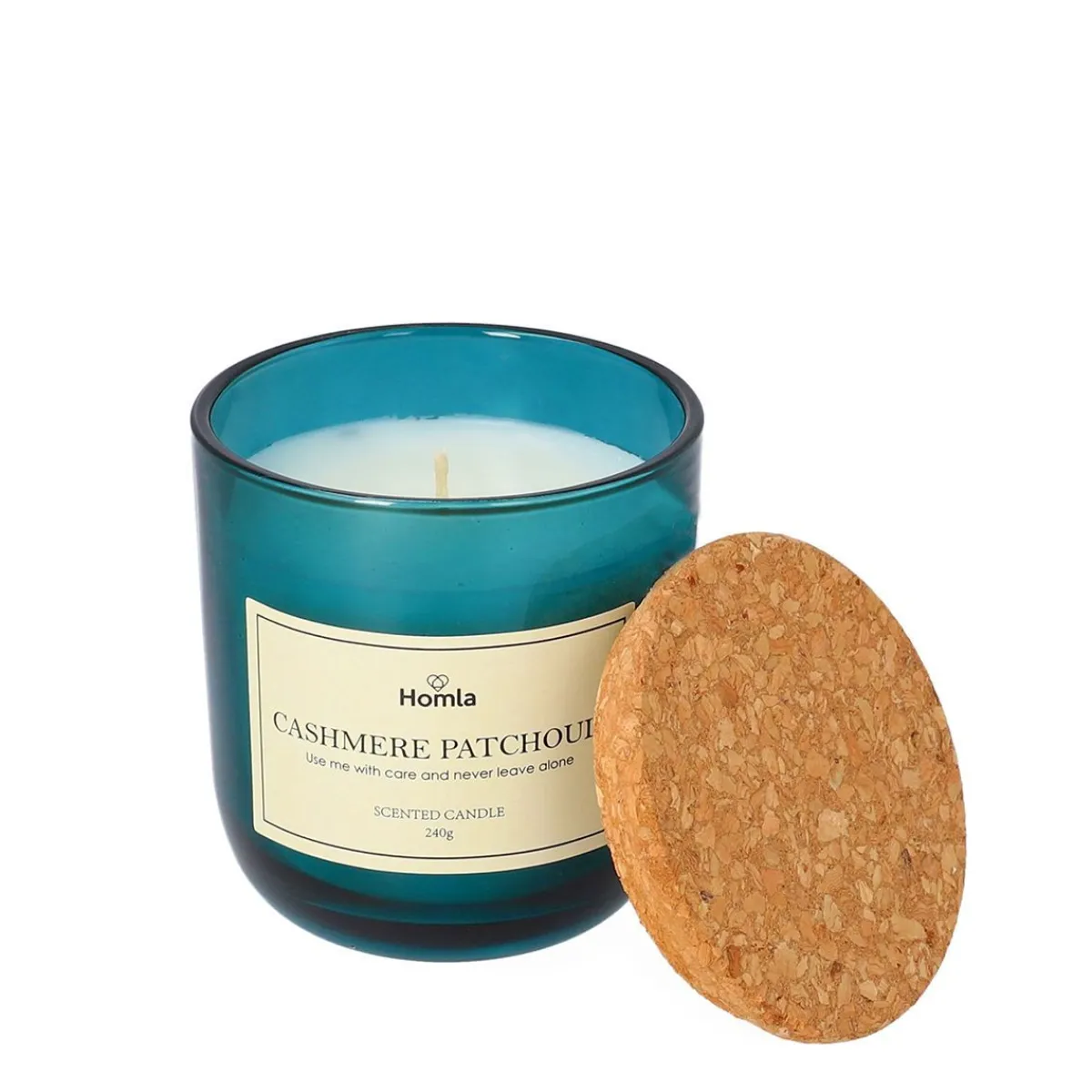 HOMLA Swieca Zapachowa Verde Cashmere Patchouli 240 G Zielony