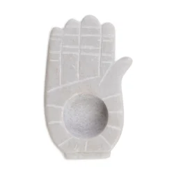 HOMLA Swiecznik Marble Raczka Z Bialego Marmuru 13 Cm New