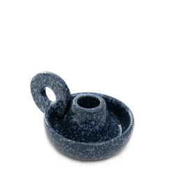 HOMLA Swiecznik Rolo Ceramiczny 13X10X6 Cm Granatowy New