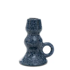 HOMLA Swiecznik Rolo Ceramiczny 8,5X7X10,5 Cm Granatowy Sale