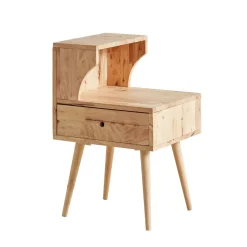 HOMLA Szafka Nocna Sinar Naturalny 45X40X69 Cm Clearance