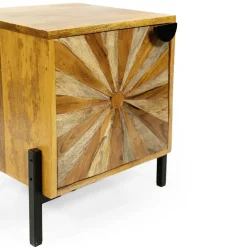 HOMLA Szafka Nocna Tropea Lite Drewno Mango Z Akacja 38X35X45 Cm Naturalny Sale