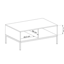 HOMLA Szafka Rtv Mono! Bordowa 103,5X46,2X68 Cm Bordowy Sale