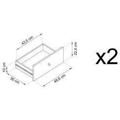 HOMLA Szafka Rtv Mono! Bordowa 103,5X46,2X68 Cm Bordowy Sale