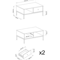 HOMLA Szafka Rtv Mono! Granatowa 103,5X46,2X68 Cm Granatowy New