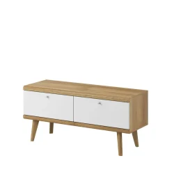 HOMLA Szafka Rtv Primo! Dab Riviera 107X50X40 Cm Bialy Clearance