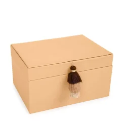 HOMLA Szkatulka Mela Z Eko Skory Brazowa 23X16,5X12,5 Cm Brazowy New