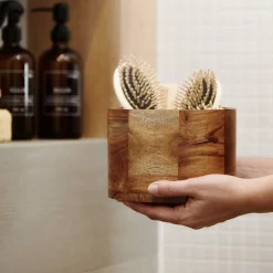 HOMLA Szkatulka Na Bizuterie Acacia Z Drewna Akacjowego 16,5X16,5X12 Cm Naturalny Clearance