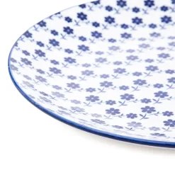 HOMLA Talerz Navia Deserowy Granatowy W Kwiatuszki 19 Cm Clearance
