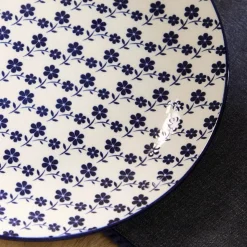 HOMLA Talerz Navia Obiadowy Granatowy W Kwiatuszki 27 Cm Hot