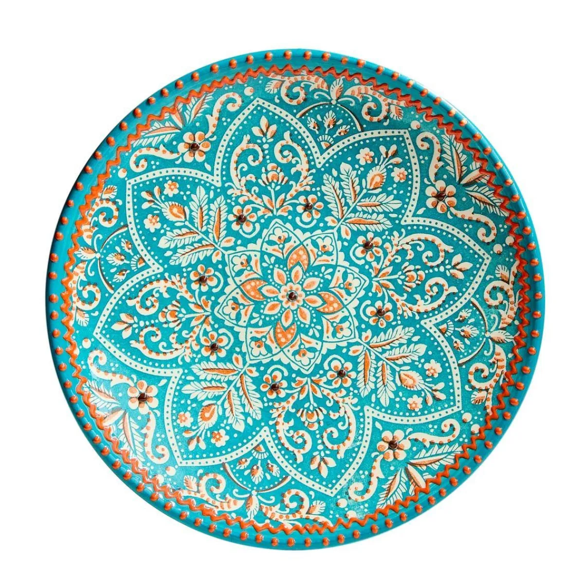 HOMLA Talerz Sandos Turkusowo-Pomaranczowy 27 Cm Hot