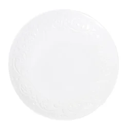 HOMLA Talerz Sylia Obiadowy Z Ornamentem 27 Cm Bialy Best