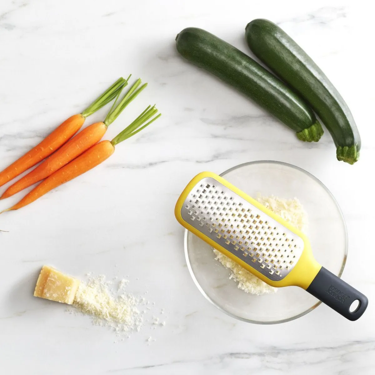 JOSEPH JOSEPH Tarka Grip Grater Na Miske Z Duzymi Oczkami 26,5X7,8 Cm Zolty Hot