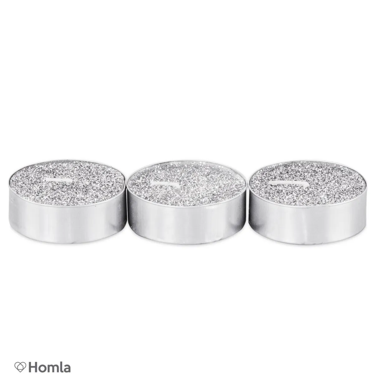 KOOPMAN Tealight Stark 3Szt. 6 Cm Srebrny Clearance