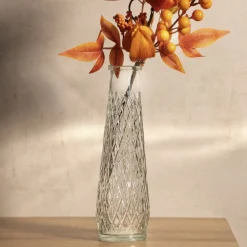HOMLA Wazon Archie Szklany Transparentny 6,5X22 Cm Outlet