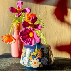 HOMLA Wazon Floral Aura W Kwiaty Granatowy 16X16X13,5 Cm Clearance