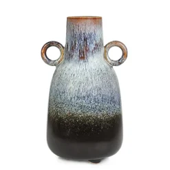 HOMLA Wazon Lave Ceramiczny Z Uszami Niebieski 14X14X24 Cm Discount