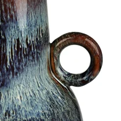 HOMLA Wazon Lave Ceramiczny Z Uszami Niebieski 14X14X24 Cm Discount