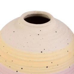HOMLA Wazon Maasai Ceramiczny W Kolorowe Pasy 14X14X26 Cm
